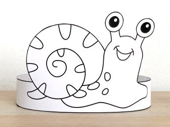 snail paper crown printable coloring bug craft activity for kids