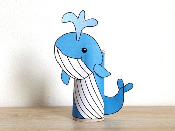 whale toilet paper roll craft ocean sea animal printable decoration template for kids
