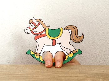 Toy horse finger puppet printable Nutcracker paper craft for kids