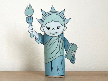 Statue of Liberty toilet paper printable craft for kids