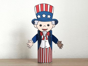 Uncle Sam toilet paper printable craft for kids