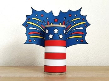 US flag toilet paper printable craft for kids