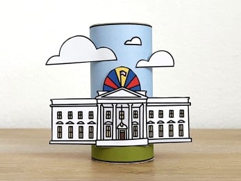 White House toilet paper printable craft for kids