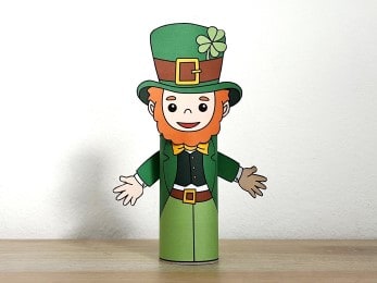 Leprechaun toilet paper printable St. Patrick's Day craft for kids