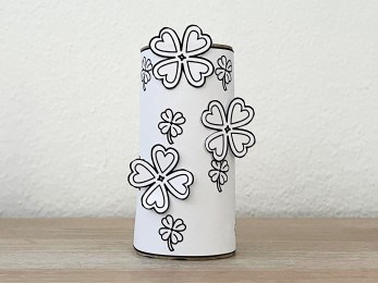 Shamrock toilet paper printable coloring St. Patrick's Day craft for kids