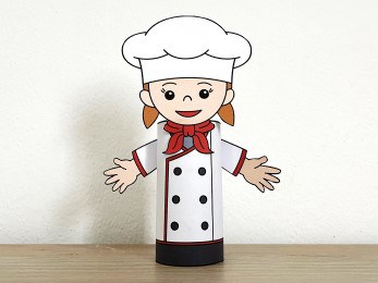 chef cook toilet paper roll printable craft activity for kids