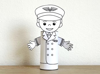 pilot toilet paper roll printable coloring craft activity for kids