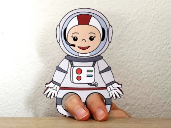 astronaut finger puppet template printable career day space craft activity for kids
