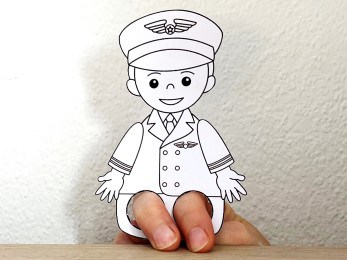 pilot toilet paper roll printable coloring craft airline activity for kids