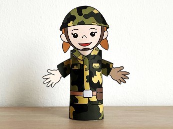 Soldier army toilet paper roll printable craft activity for kids