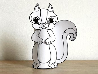 Raccoon toilet paper roll craft for kids - Coloring print - Happy Paper Time